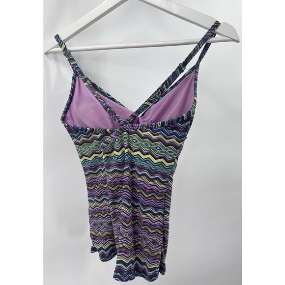 Athleta Multicolor Paisley 36B/C Underwire Twistini Tankini Swim Top #422822 - Picture 2 of 4